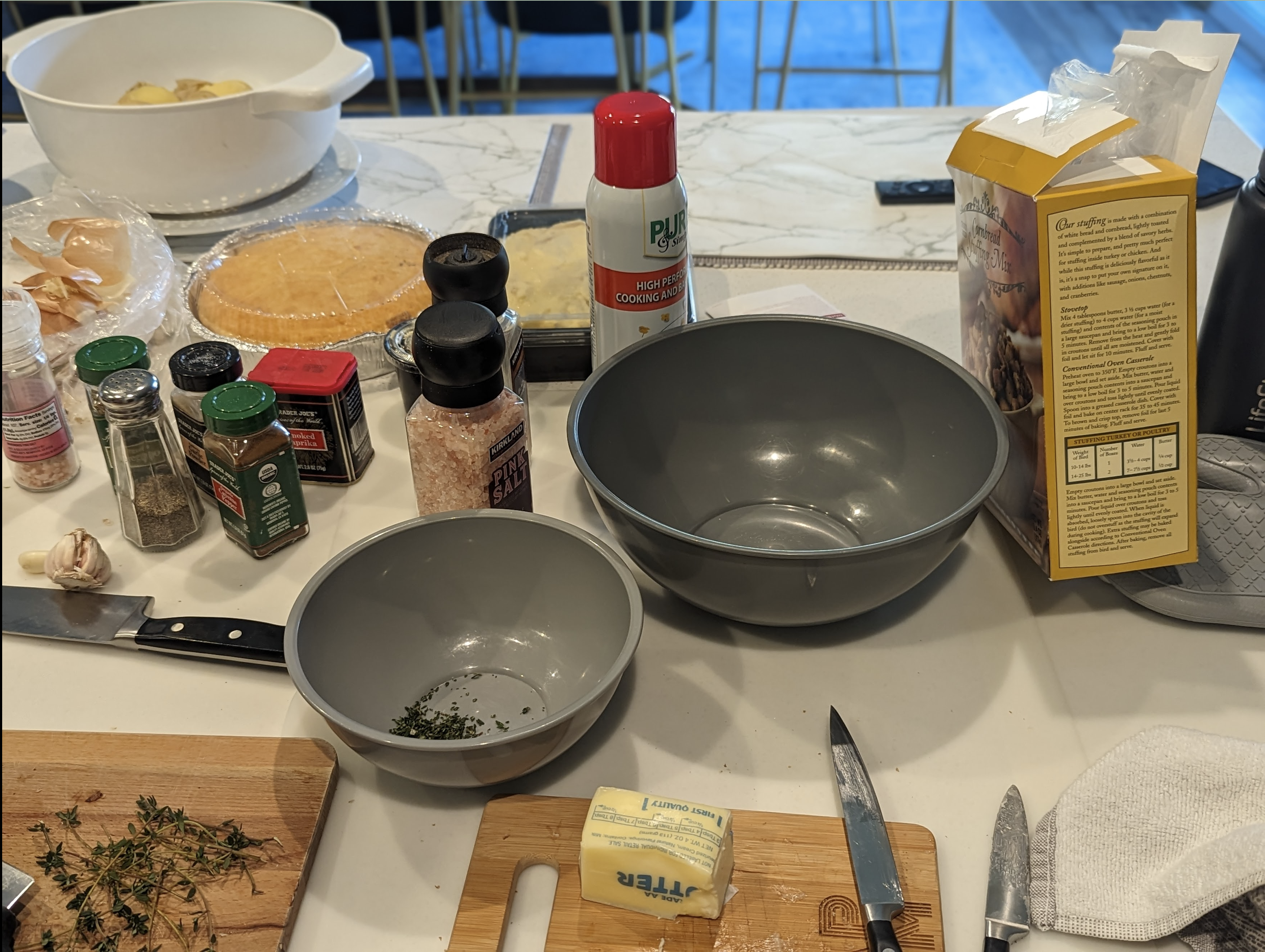 Kitchen spices and handwritten cooking notes